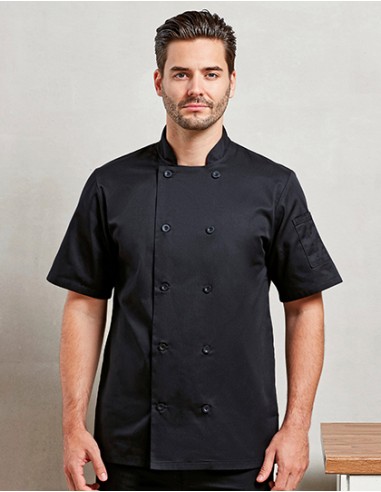 P-PR656-Short Sleeve Chefs Jacket